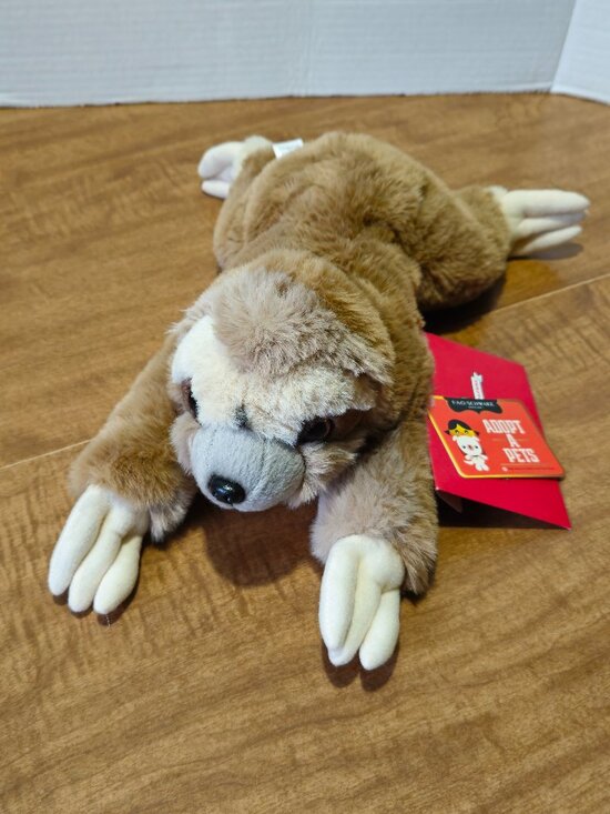 Fao Schwarz Plush Sloth Adopt A Pets 15 in - Picture 1 of 12